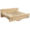 Image de Hamac Mural Pour Chats - Kerbl - Timber - 38 X 33,5 X 16 Cm - Bois Massif - Tissu Peluche