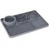 Image de Kerbl Pet Schleckmatte XL, grau, 30x20 cm, Beschäftigung Hunde und Katzen, unterstützt Stressabbau, Gamelle
