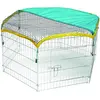 Image de Kerbl Enclos extérieur, galvanisé, 6 barrières 56,5x56,5 cm, avec porte et filet, Cage + enclos