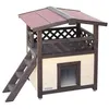 Image de KERBL Maison pour chat extérieure 88 x 57 x 77 cm - espace intérieur isolé thermiquement - 4-Seasons Deluxe -