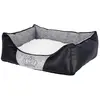 Image de Kerbl Lit douillet Chiara 55x45x18cm, gris/noir avec couronne de strass (Chat, Chien), Panier pour chien + chat