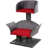 Image de Kerbl Lounge Deluxe (70 cm, Gris, Rouge), Arbre à chat