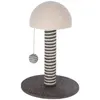 Image de Poteau griffoir pour chat - Tronc 42 cm - FUNGHI - Gris/blanc - Sisal - Base : Ø 30 cm