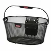 Image de Panier avant acier fil klickfix ovalkorb 16l noir avec anse fixation sur cintre (40x19x29cm) (livre sans fixation)
