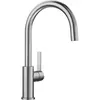 Image de Mitigeur, robinet cuisine, bec col de cygne orientable 360ø, BLANCO CANDOR, inox brossé massif, robinetterie cartouche céramique