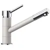 Image de Mitigeur, robinet cuisine, bec droit orientable 360ø, BLANCO KANO, chromé et blanc, robinetterie cartouche céramique