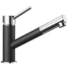 Image de mitigeur cuisine, bec droit orientable 120ø, douchette extractible, blanco kano-s, chromé / anthracite, robinet cartouche cér 