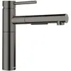 Image de Blanco, Robinetterie de cuisine, ALTA-S II Acier inoxydable satiné Acier foncé Haute pression Avec tuyau extractible