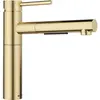 Image de Blanco, Robinetterie de cuisine, ALTA-S II Acier inoxydable satiné or Haute pression Avec tuyau extractible Prévention des