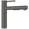 Image de Blanco, Robinetterie de cuisine, ALTA-S II Acier inoxydable gris roche Haute pression Avec tuyau extractible Disconnecteur