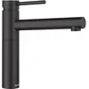 Image de Blanco, Robinetterie de cuisine, ALTA II Acier inoxydable noir granit argenté Haute pression Clapet anti-retour Cartouche