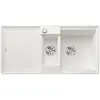 Image de Blanco, Évier, ADIRA 6 S-F SILGRANIT blanc Type de montage : à fleur réversible avec commande à distance (99 cm, 49 cm)