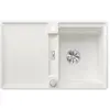 Image de Blanco, Évier, ADIRA 45 S-F SILGRANIT blanc Type de montage : à fleur réversible avec commande à distance (77 cm, 49 cm)