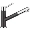 Image de Blanco, Robinetterie de cuisine, KANO-S noir granit argenté/chrome Basse pression Avec flexible extractible Clapet anti-retour