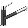Image de Blanco, Robinetterie de cuisine, KANO-S anthracite/chrome basse pression Avec tuyau extractible Clapet anti-retour