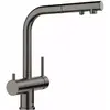 Image de Blanco, Robinetterie de cuisine, FONTAS-S II Filtre satin dark steel Haute pression Avec tuyau extractible Anti-retour