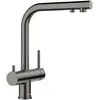 Image de Blanco, Robinetterie de cuisine, FONTAS II Filtre satin dark steel Haute pression Clapet anti-retour Cartouche céramique Ge