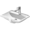 Image de Duravit, Lavabo, Vasque à encastrer STARCK 3 m PL HLB 490x365mm 1 robinetterie blanc (365 mm, 490 mm)