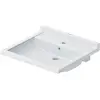 Image de Duravit, Lavabo, Plan de toilette STARCK 3 VITAL avec lavabo HLB 600x545mm 1 trou de robinetterie blanc (545 mm, 600 mm)