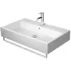 Image de Duravit, Porte-serviettes + crochets pour serviettes, Porte-serviettes VERO Tube carré 14mm pour lavabo 045480 chromé
