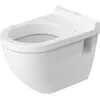 Image de Duravit, Cuvette toilettes + bidet, WC encastré Starck 3 blanc mural Hauteur d'assise + 5 cm 2215090000