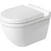 Image de Duravit, Abattant WC, WC suspendu Starck 3 cuvette profonde avec rebord blanc sans revêtement 2225090000