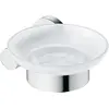 Image de Duravit, Distributeur de savon + porte-savon, Porte-savon D-CODE avec coque à droite chromé