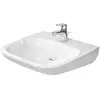 Image de Duravit, Lavabo, Lavabo D-CODE VITAL MED sans meuble vasque HLB 600x550mm 1 robinetterie blanc (555 mm, 600 mm)