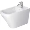 Image de Duravit, Cuvette toilettes + bidet, Bidet sur pied DURASTYLE avec cuvette HLB 370x630mm 1 trou de robinet blanc