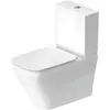 Image de Duravit, Abattant WC, Combiné WC au sol DURASTYLE profond, 370x700mm, sortie Vario blanc