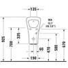 Image de Duravit, Abattant WC, Urinoir électrique DURASTYLE 300x340mm Bat Zul v derrière mouche blanc