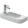 Image de Duravit, Lavabo, Lave-mains HAPPY D.2 sans lavabo avec HLB 500x220mm 1 HL à gauche blanc (220 mm, 500 mm)