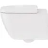 Image de Duravit, Cuvette toilettes + bidet, WC à faible profondeur sans rebord Happy D.2 Rimless blanc 2222090000