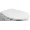 Image de Geberit, Abattant WC, Siège WC RENOVA COMPACT abn avec couvercle Charnières inox blanc