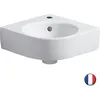 Image de Lave-mains d'angle GEBERIT Renova Compact, trou de robinetterie au centre, Blanc