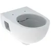 Image de Keramag, Cuvette toilettes + bidet, WC suspendu à chasse d'eau basse RENOVA Rimfree, forme partiellement fermée blanc