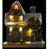 Image de Maisonnette décorative avec Père Noël et illuminations