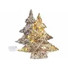 Image de Lunartec : 2 mini sapins de Noël décoratifs en osier avec LED