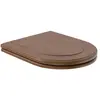 Image de Villeroy & Boch, Abattant WC, Siège WC V&B HOMMAGE noyer teinté Charnières chromées