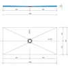 Image de Receveur rectangle FUNDO PRIMO 1800 x 900 x 40 mm trou central sans bonde WEDI 073735180
