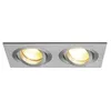 Image de NEW TRIA 2 GU10 encastré, rect., alu brossé, max. 2x 50W, clips ressor