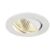 Image de KIT NEW TRIA LED 3W DL ROND, encastré, blanc mat, 3W, 3000K, 38°, alim