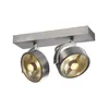 Image de KALU, 2 spots, QPAR111 plafonnier, alu brossé. ES111, max. 2x75W