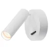 Image de Applique liseuse orientable rond Karpo LED 3000K - Interrupteur - Blanc