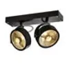 Image de Kalu 2, applique plafonnier, noir, qpar111 max. 75w - slv - blanc