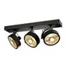 Image de Kalu 3, applique plafonnier, noir, qpar111 max. 75w - slv - blanc