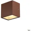 Image de Applique extérieure SLV SITRA CUBE, rouille avec LED intégrée, 10W, 3000K, IP44
