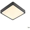 Image de Applique et plafonnier extérieur carré SLV AINOS, anthracite, LED, 18W, 3000K/4000K, IP65, détecteur de mouvement