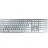 Image de Clavier chiclet filaire Azerty Cherry KC 6000 C pour Mac Blanc Argent
