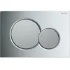 Image de Plaque de commande WC GEBERIT Sigma01 double touche: chromé brillant, chromé mat